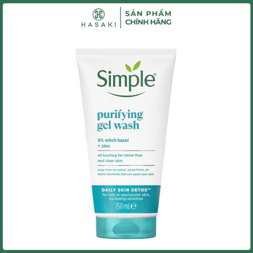 [DAILY] Sữa Rửa Mặt Simple Kiềm Dầu, Ngừa Mụn Cho Da Mụn 150ml Hasaki Chính Hãng