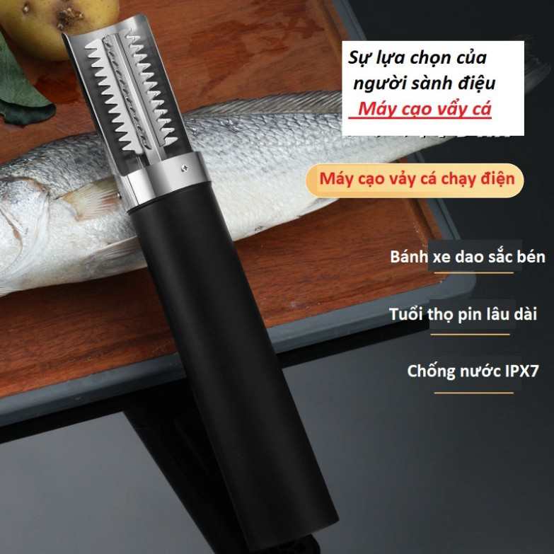Máy đánh vảy cá, 20.000 vòng/phút cạo vảy cá tự động cầm tay tích hợp sạc cổng USB