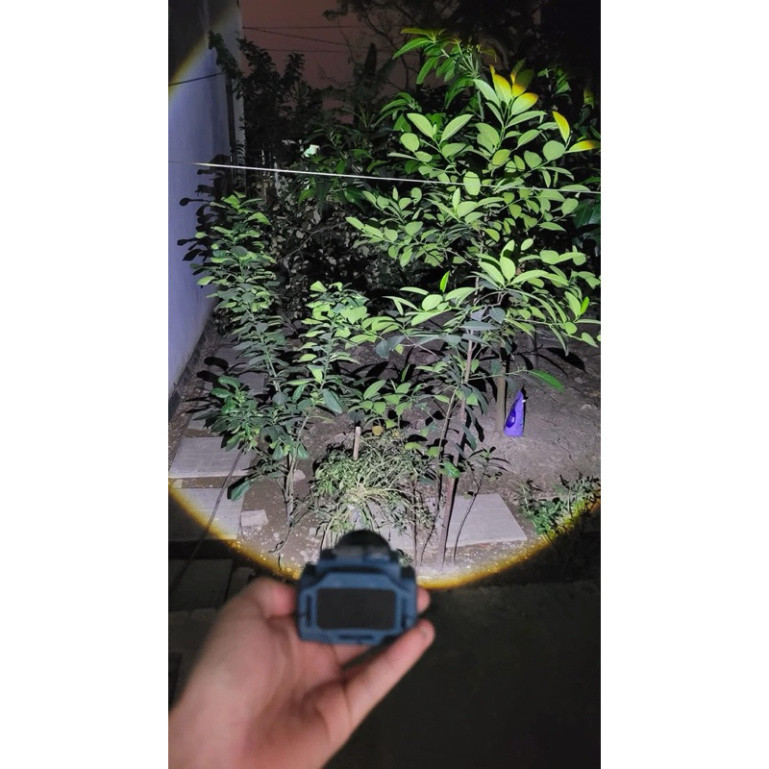 Đèn Đội Đầu V585 zoom xa gần ánh sáng trắng, tích hợp đèn led hiển thị % pin, độ bền cao
