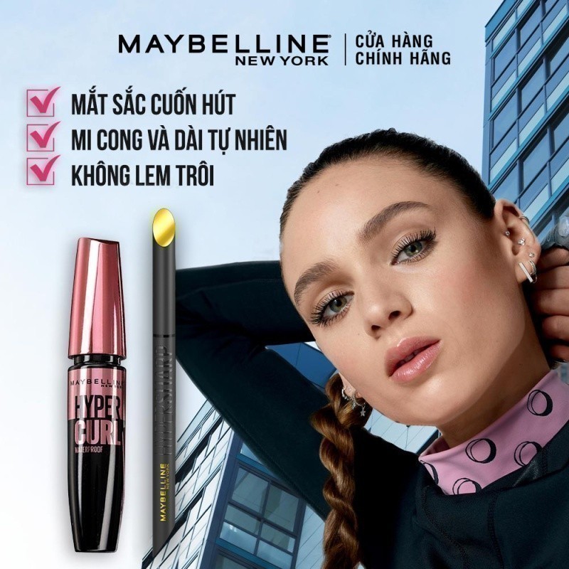 Ảnh Bộ trang điểm Bút kẻ mắt nước siêu sắc mảnh 36H không trôi Hyper Sharp, Mascara Dài Mi và Cong Mi Hyper Curl Waterproof 1