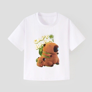 [Form rộng lùi 1 size] Áo thun tay ngắn Capybara bé trai, bé gái Rabity 900.070