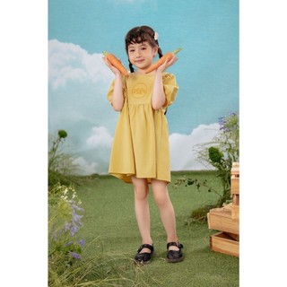 Đầm váy thô ngắn tay Vintage bé gái Rabity 950.023