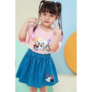 Áo thun ngắn tay Mickey & Minnie bé gái Rabity 500.010