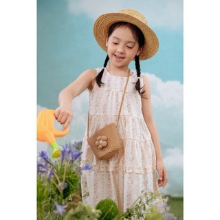 Đầm sát nách hoa nhí dáng xoè bé gái Rabity 952.012