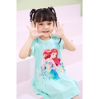 Đầm thô tay ngắn phối bèo vai thỏ, hoa nhí bé gái Rabity 93041