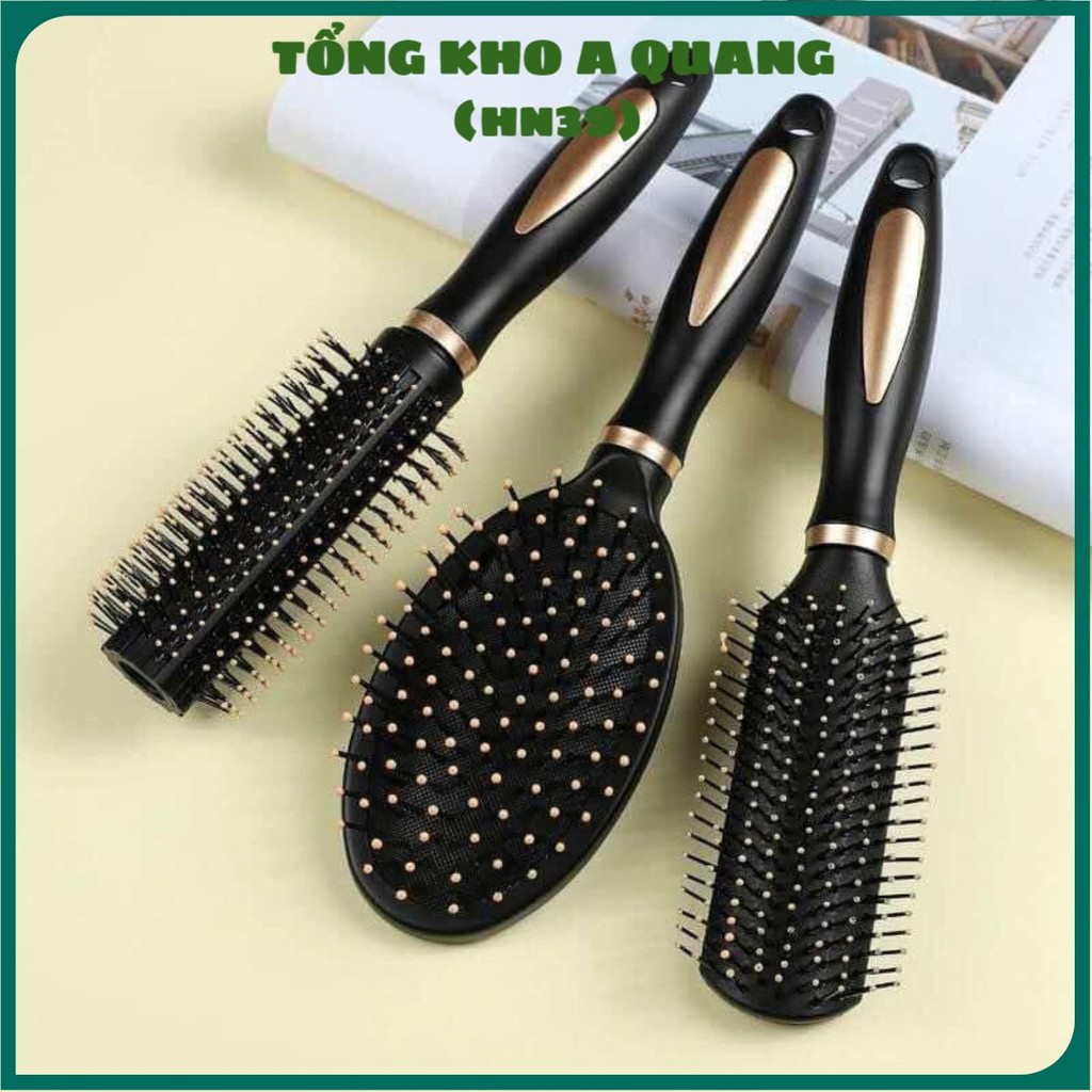 Set 3 Lược Gỡ Rối Tóc Cao Cấp, Lược Chải Đầu Tạo Kiểu Chuyên Dụng Chống Dụng Cho Tóc Suôn Mượt