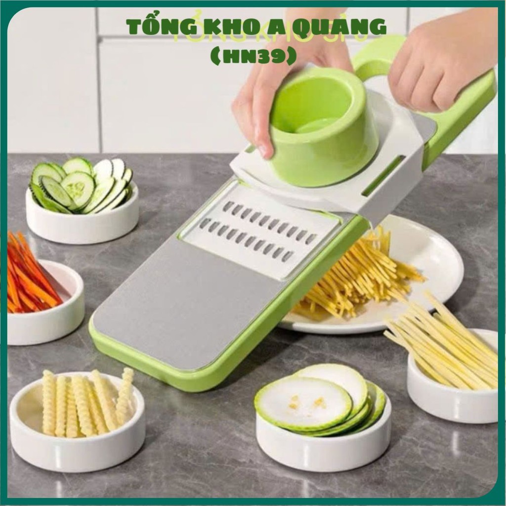 Dụng Cụ Bào Nạo Rau Củ Quả Đa Năng 6 LƯỠI DAO INOX 304, DỤNG CỤ NẠO BÀO SỢI - NAOBAORAUCU34