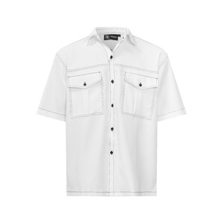 Áo Sơ Mi Unisex Túi Hộp Màu Trắng Vải Cao Cấp Đứng Form Local Brand Teeholic - Thsa1