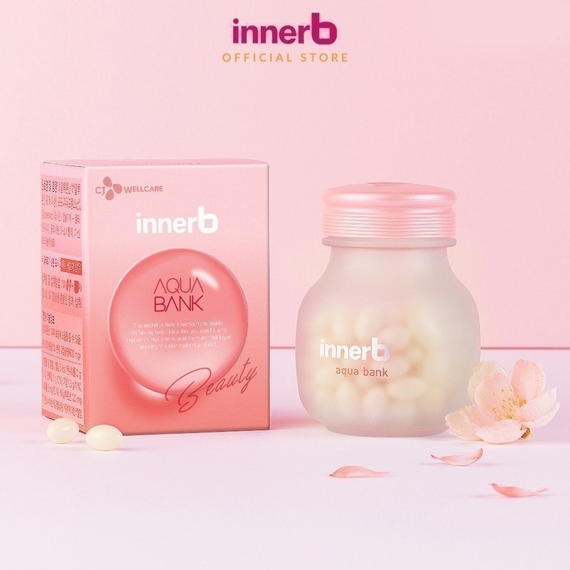 Ảnh Thực phẩm bảo vệ sức khỏe InnerB Aqua Bank (giữ ẩm cho da từ Axit Hyaluronic) lọ 56viên 3