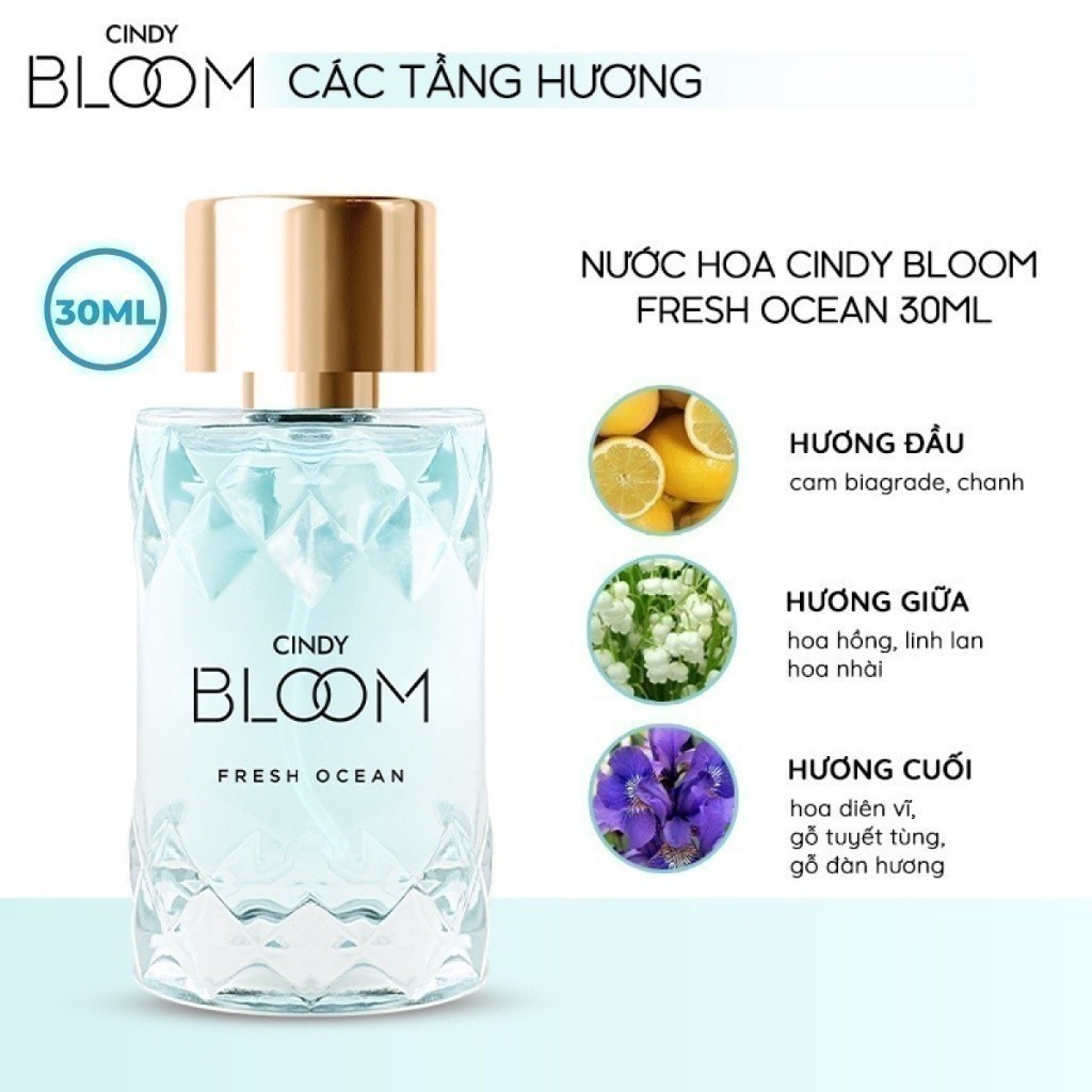 Ảnh Combo 2 nước hoa Cindy Bloom 30ml/chai (Aroma Flower + Fresh Ocean) 4