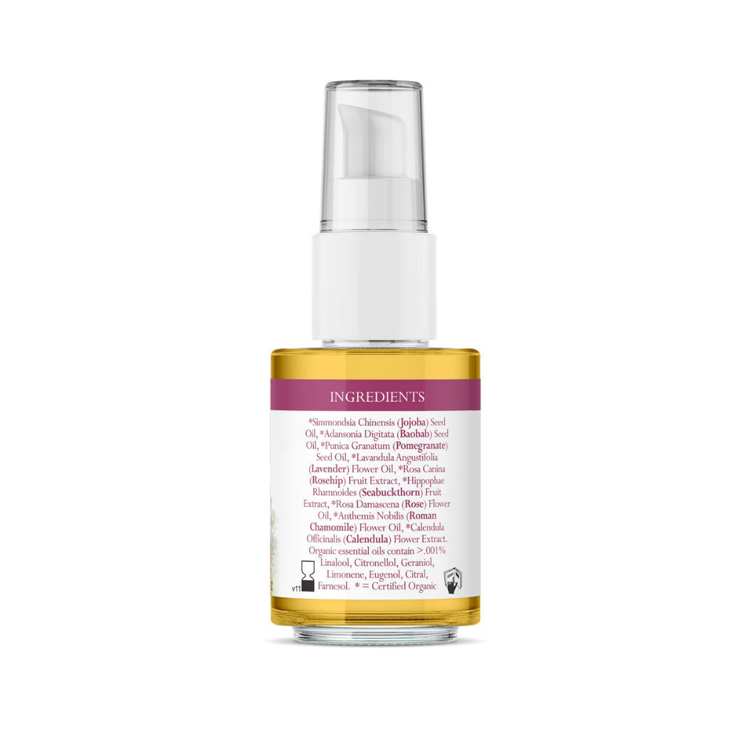 Ảnh Dầu dưỡng da hữu cơ hoa hồng BADGER Rose organic face oil serum chăm sóc cho da khô lão hóa nếp nhăn  - 29.5ML 2