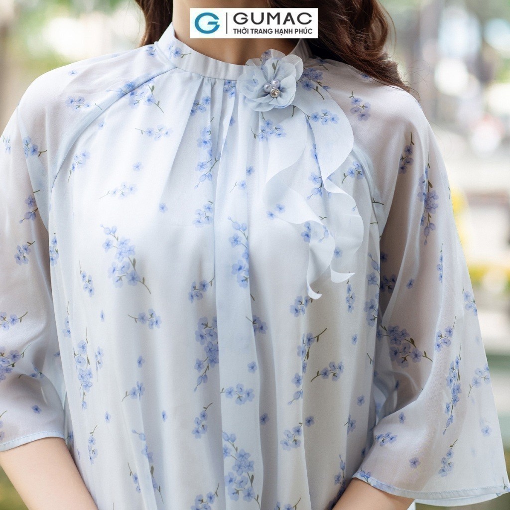 Quần Lụa Ống Suông Nữ GUMAC Lưng Cao Cạp Cao Khóa Kéo Giấu Thanh Lịch QD12068