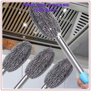 Cây Chà Vệ Sinh Đa Năng Bằng Dây Thép Có Tay Cầm Tiện Lợi