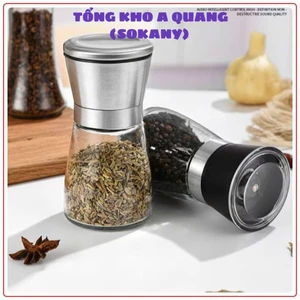 LỌ XAY GIA VỊ CHẤT LIỆU THỦY TINH - Dụng Cụ Xay Tiêu Cầm Tay An Toàn Tiện Lợi,Cối Xay Tiêu Bền Bỉ Thiết Kế Sang Trọng