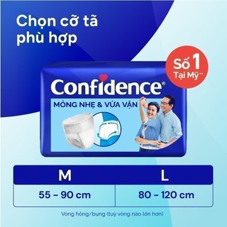 Combo 2 Tã quần người lớn CONFIDENCE SLIM&FIT size M 16 miếng/ L 14 miếng