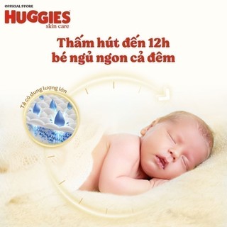Combo 2/Combo 3 gói Miếng lót sơ sinh Huggies Skin Perfect 2 vùng thấm giảm kích ứng da NB1 64+4/NB1 108+6 miếng
