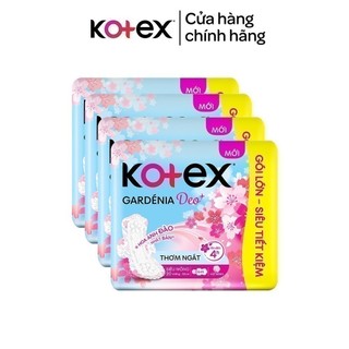 Lốc 4/Lốc 8 gói băng vệ sinh Gardenia Deo+ - Hoa Anh Đào siêu mỏng cánh 23cm 20 miếng