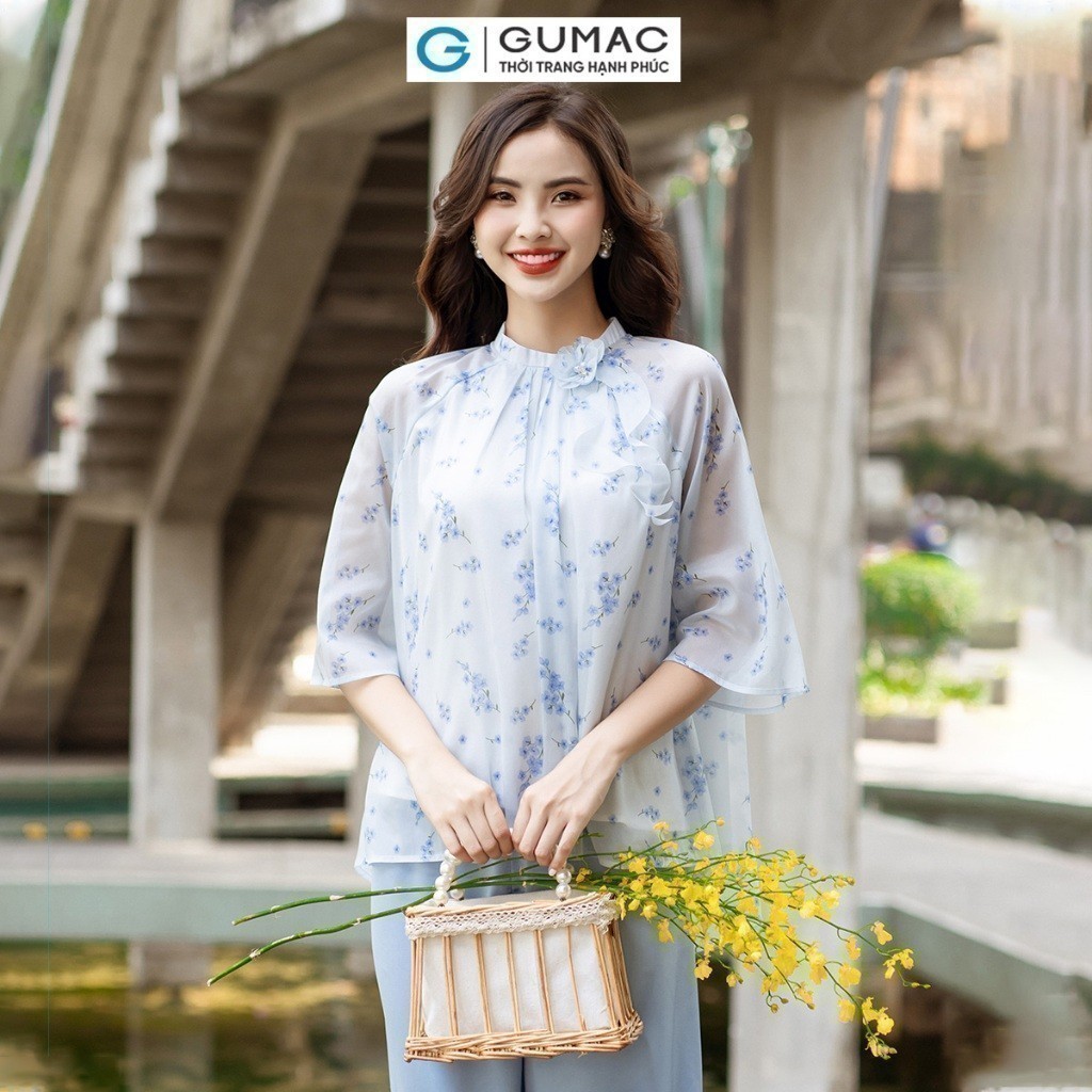 Quần Lụa Ống Suông Nữ GUMAC Lưng Cao Cạp Cao Khóa Kéo Giấu Thanh Lịch QD12068