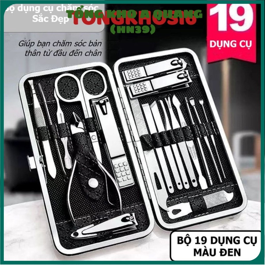 Bộ Dụng Cụ Cắt Móng Tay 10, 12, 19, 20 Món Bằng Thép Không Gỉ- Bộ Bấm Móng Tay Làm Nail Cao Cấp
