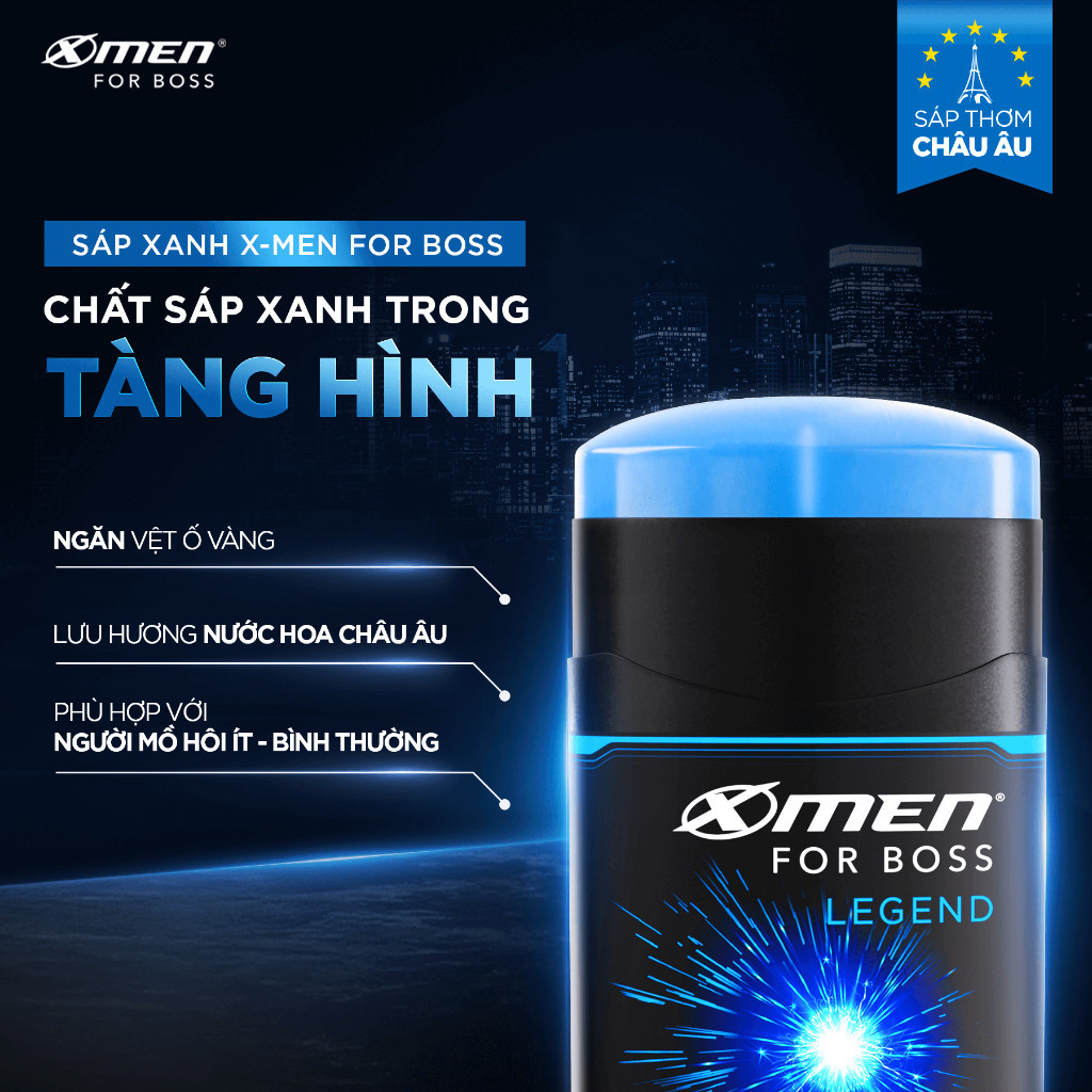 Ảnh Sáp Khử Mùi Xmen For Boss 70g/80g - Sáp Thơm Châu Âu, Ngăn Tiết Mồ Hôi (Sáp Trắng), Ngăn Vệt Ố 2