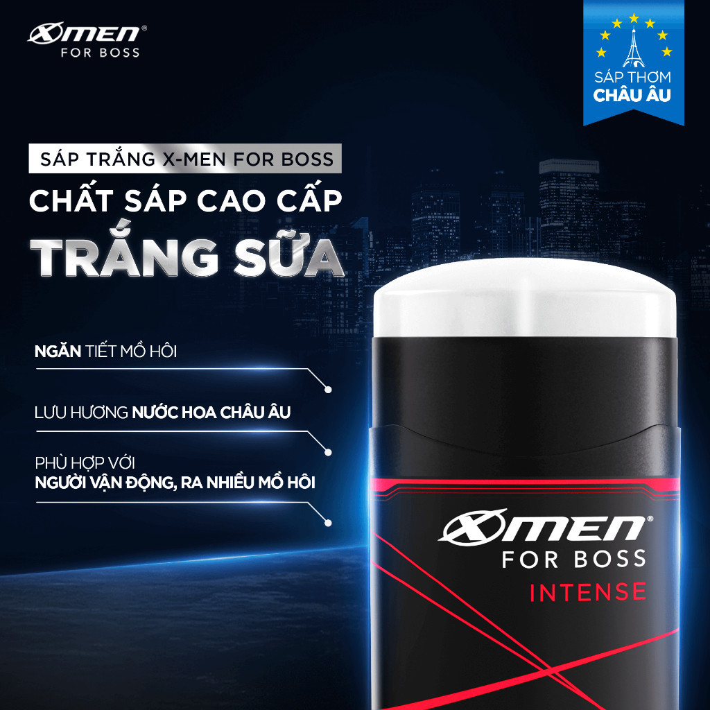 Ảnh Sáp Khử Mùi Xmen For Boss 70g/80g - Sáp Thơm Châu Âu, Ngăn Tiết Mồ Hôi (Sáp Trắng), Ngăn Vệt Ố 3