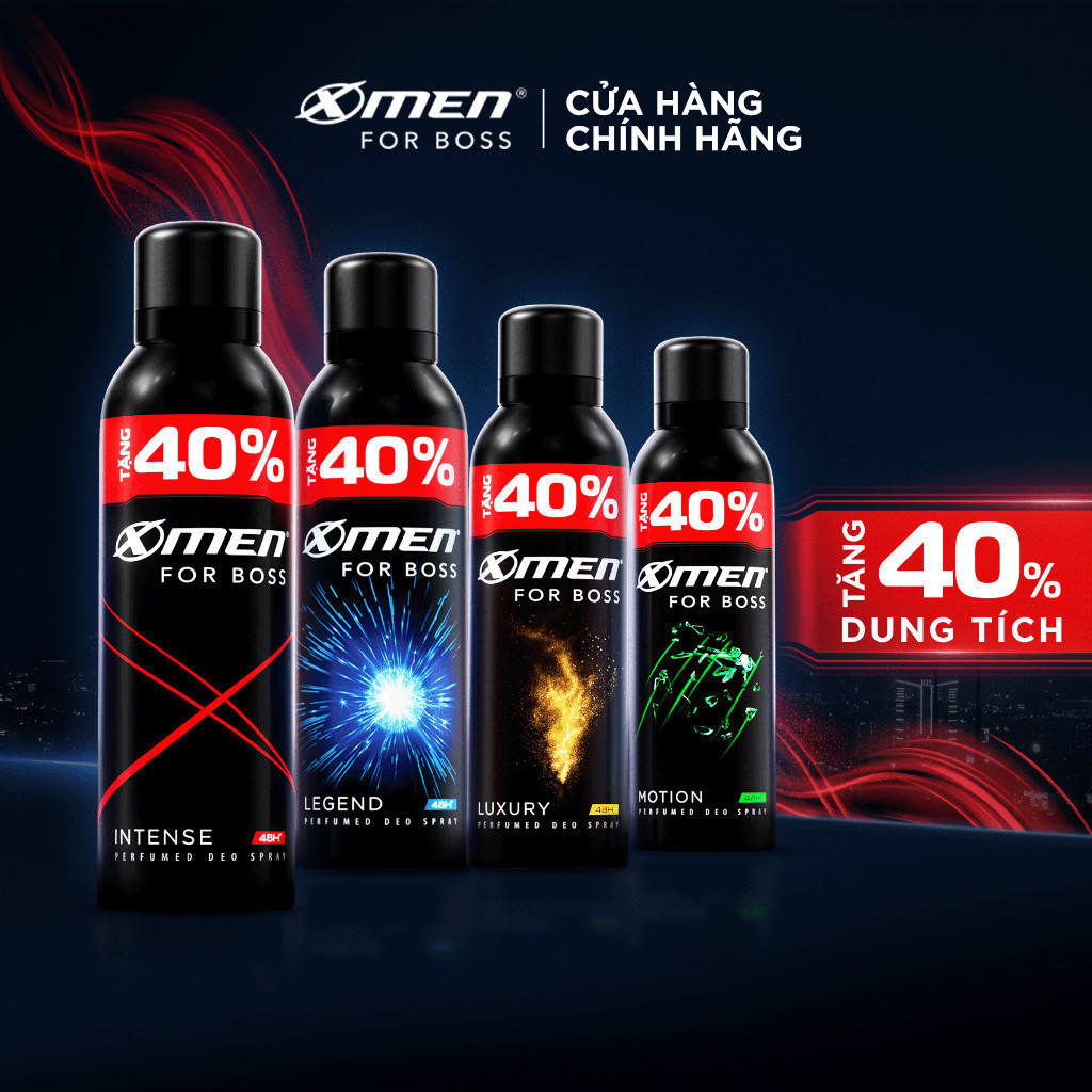 Ảnh Combo 2 Xịt khử mùi X-Men For Boss Intense/ Luxury/Legend/Motion 210ml/chai 1