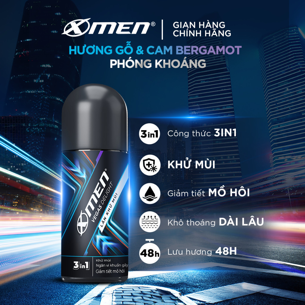 Ảnh [MUA 1 TẶNG 1] Lăn khử mùi Xmen Amazon Hunt/Vegas Delight 50ml + Tặng Lăn khử mùi Vegas Delight 25ml 3