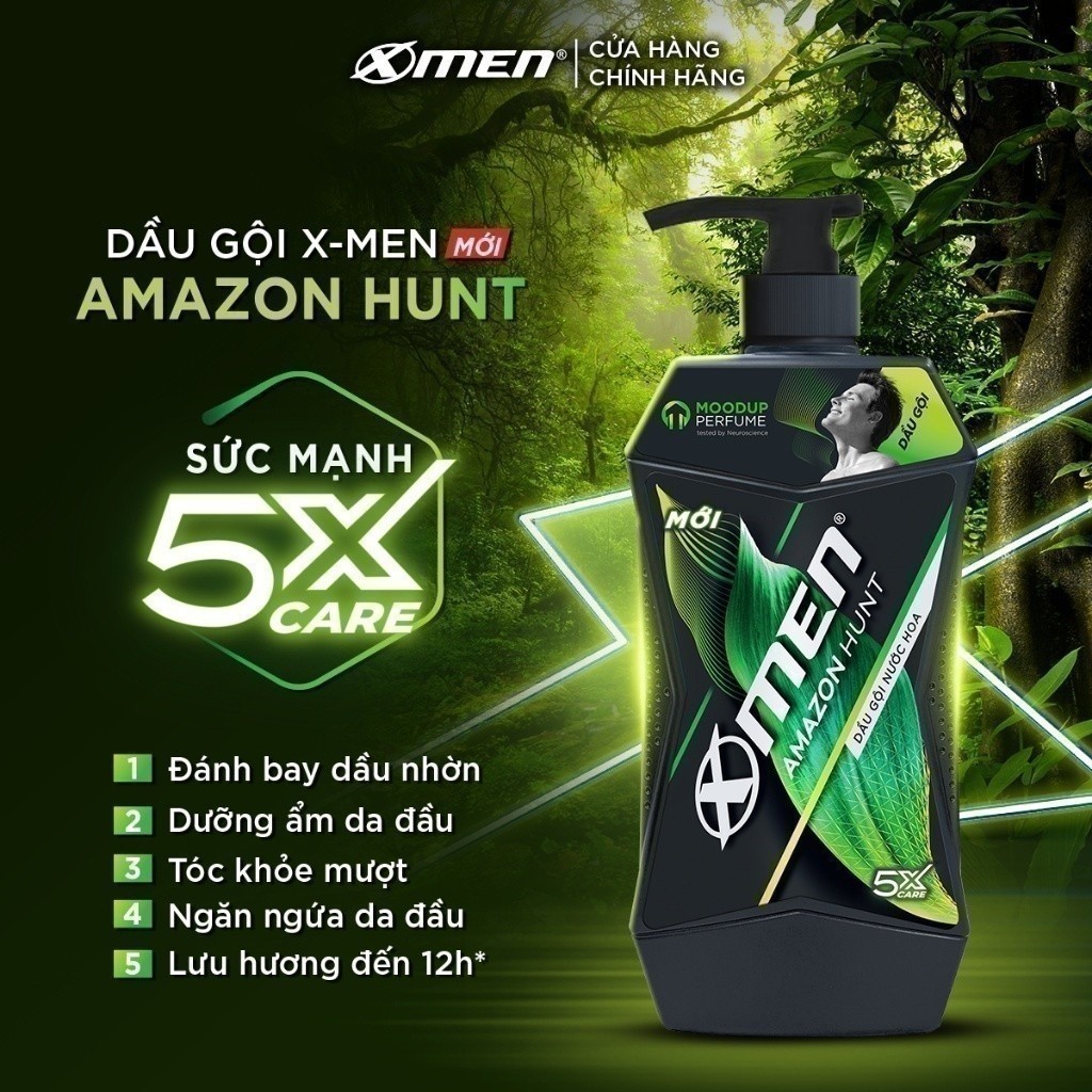 Ảnh Tắm gội 2in1/Dầu gội/Sữa tắm Xmen Amazon Hunt/Vegas Delight 630g/850g - Công nghệ mùi hương mới giúp tinh thần phấn chấn 2
