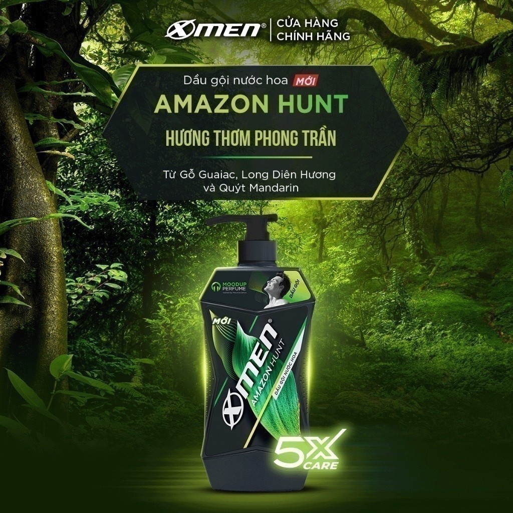 Ảnh Tắm gội 2in1/Dầu gội/Sữa tắm Xmen Amazon Hunt/Vegas Delight 630g/850g - Công nghệ mùi hương mới giúp tinh thần phấn chấn 3