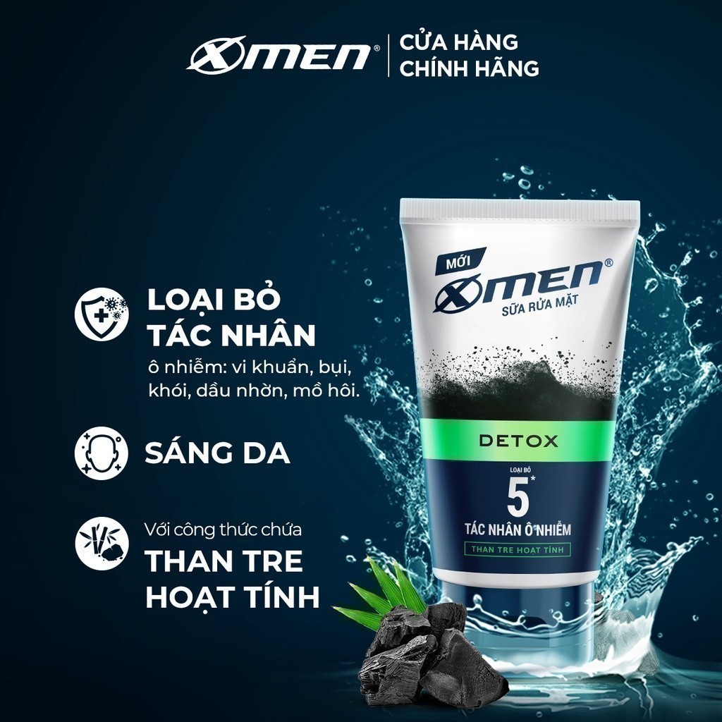 Ảnh Sữa rửa mặt X-Men 100g Detox/Sáng da/Ngừa mụn/Kiểm soát nhờn/Mát lạnh 1