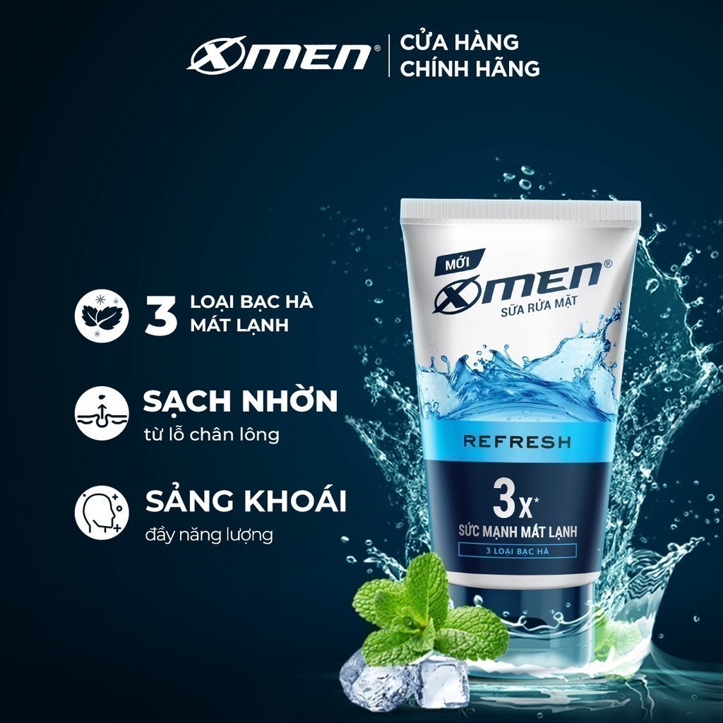 Ảnh Sữa rửa mặt X-Men 100g Detox/Sáng da/Ngừa mụn/Kiểm soát nhờn/Mát lạnh 2