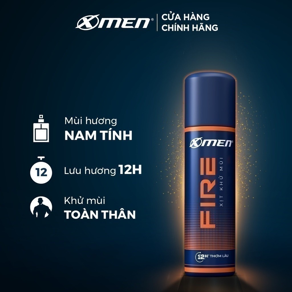 Ảnh Combo 2 Xịt Xmen 140ml Amazon Hunt/Wood/Fire - hương thơm nam tính 3