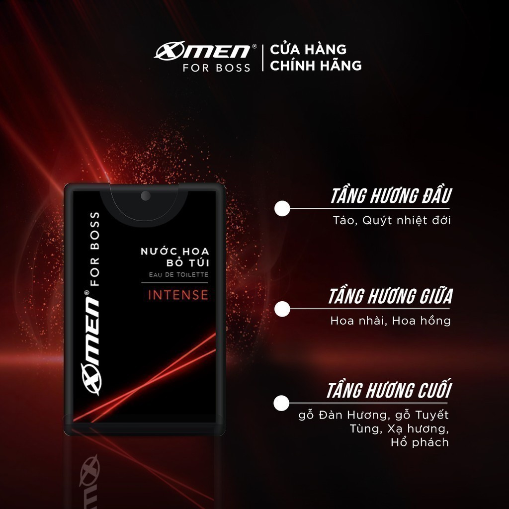 Ảnh Nước hoa bỏ túi Xmen for boss 18ml Intense/Motion - Hương nước hoa châu Âu 4