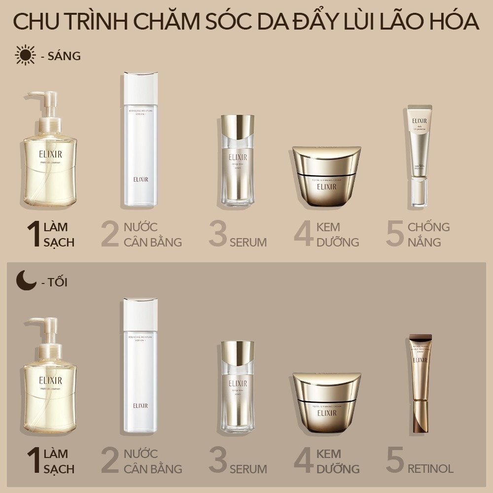 Gel rửa mặt sạch sâu dưỡng ẩm Elixir Superieur Moist-In Cleanser 140ml