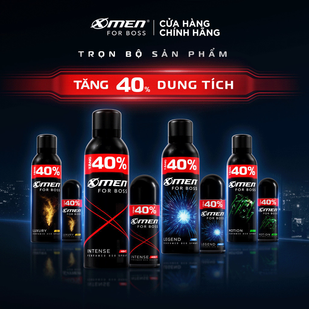 Ảnh Combo 2 Lăn khử mùi X-Men For Boss Intense/ Luxury/Legend/Motion 70ml/chai 3