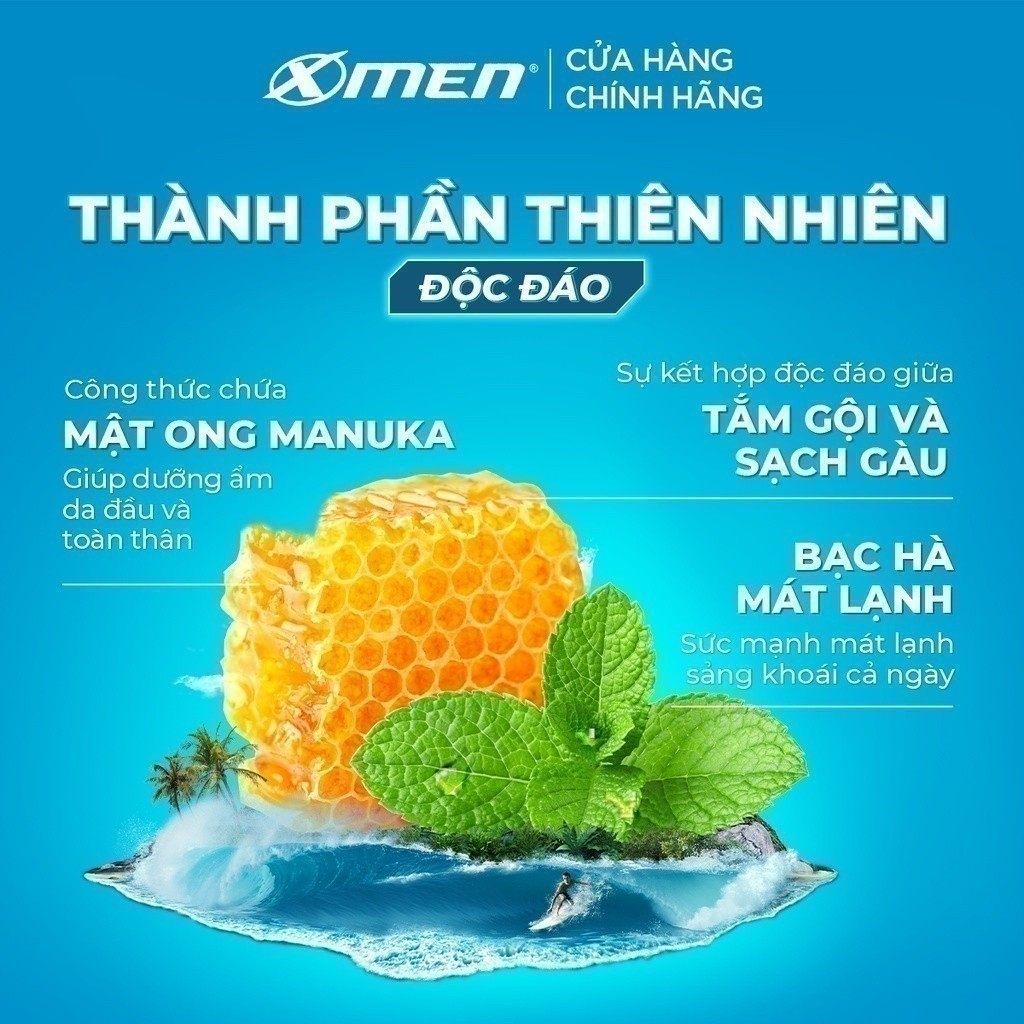 Ảnh Tắm Gội Dưỡng Xmen Clean & Fresh 3in1 Sạch Gàu / 2in1 Sạch Sâu 610g 3