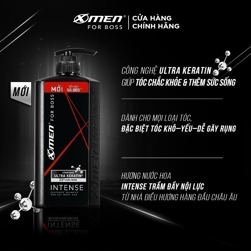 Ảnh Dầu gội nước hoa X-Men For Boss 850g Intense/Legend - Hương nước hoa châu Âu 3