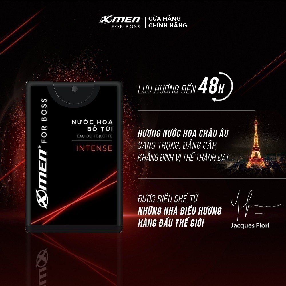Ảnh Nước hoa bỏ túi Xmen for boss 18ml Intense/Motion - Hương nước hoa châu Âu 3