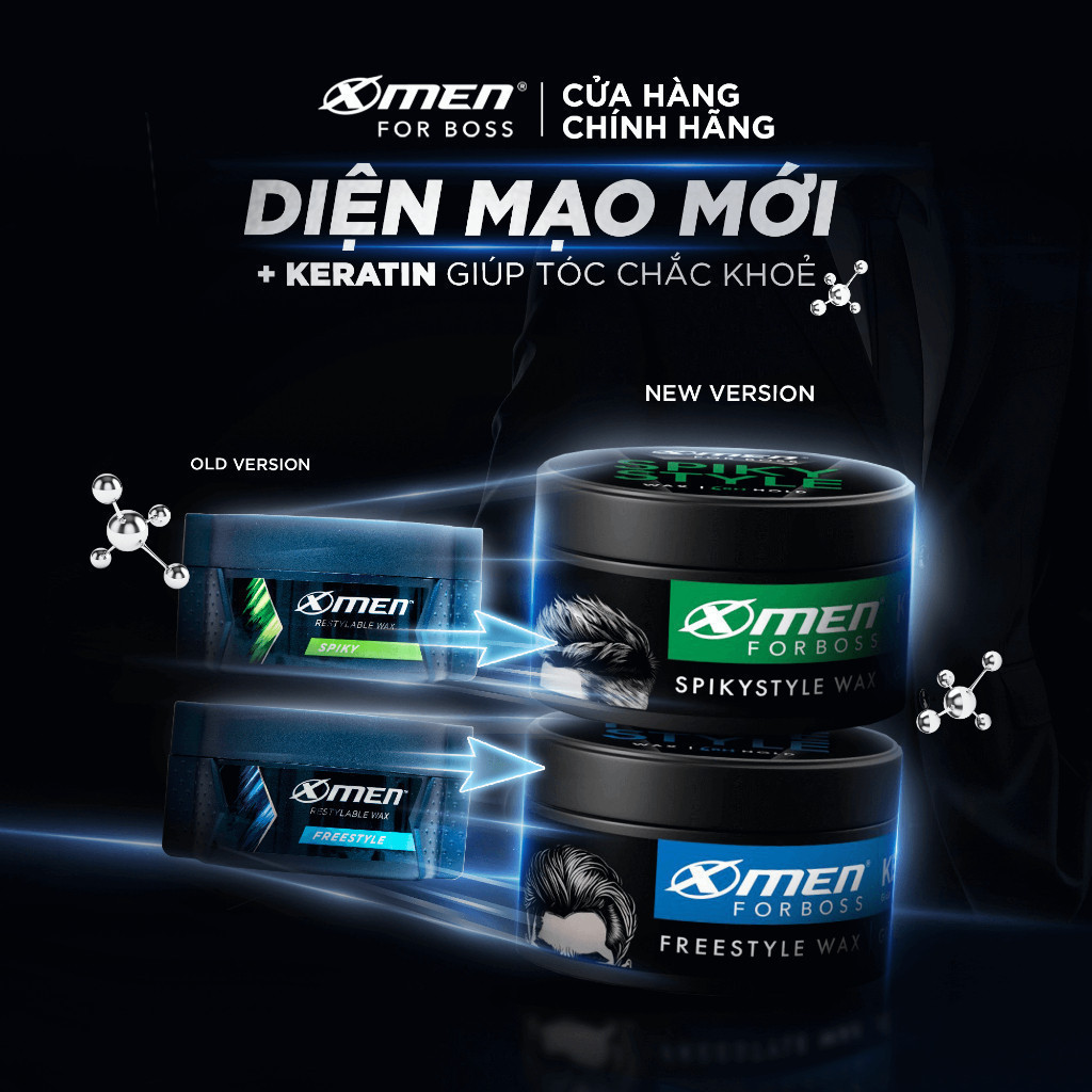 Ảnh Sáp vuốt tóc nam Wax/Pomade Xmen for Boss 70g - Giữ nếp 8H với Keratin giúp tóc chắc khỏe 2