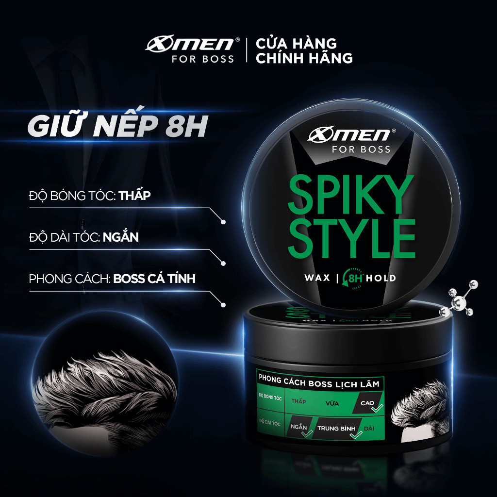 Ảnh Sáp vuốt tóc nam Wax/Pomade Xmen for Boss 70g - Giữ nếp 8H với Keratin giúp tóc chắc khỏe 3