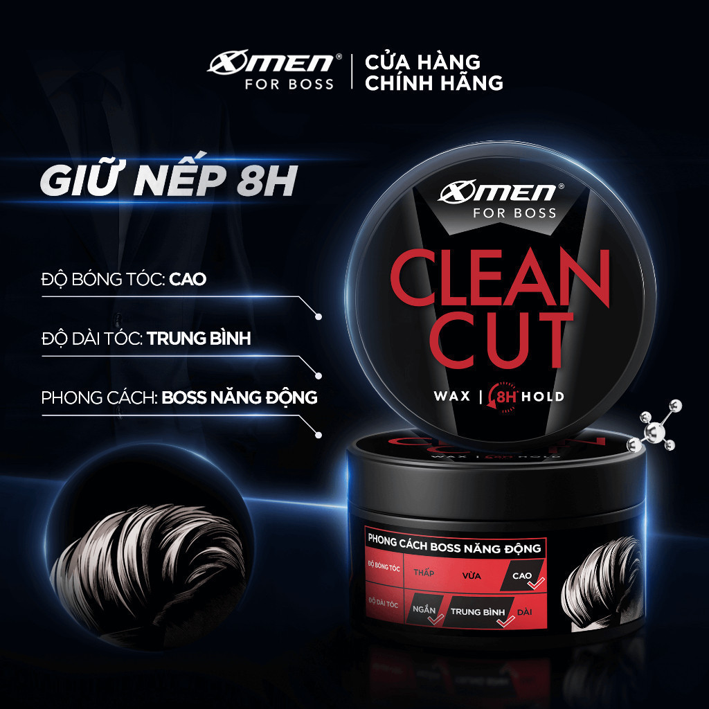 Ảnh Sáp vuốt tóc nam Wax/Pomade Xmen for Boss 70g - Giữ nếp 8H với Keratin giúp tóc chắc khỏe 4