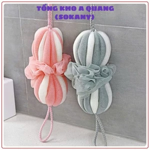 Bông Tắm Lưới Chà Lưng 2 Đầu Tạo bọt mã mới, BÔNG TẮM LƯỚI TRON - BONGTAMLUOI