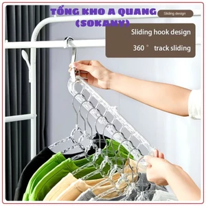 Móc treo đồ 9 lỗ tiện dụng tiết kiệm, MÓC TREO PHA LÊ TRONG SUỐT - MOCAOQUAN6
