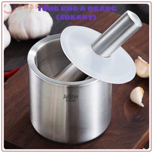 SET CỐI CHÀY BẰNG INOX - Bộ Cối Chày, Chày Cối Bằng Inox Cầm Tay Siêu Tiện Lợi - CHAYCOI235