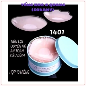 MIENG DÁN NGƯC, Hộp 5 Đôi Miếng Dán Ngực Silicon Mềm Mại Cho Da 1401 - MIENGDANNGUC27