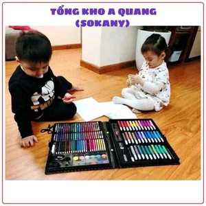 HỘP MÀU 150 CHI TIẾT, Hộp Bút Màu 150 Chi Tiết Cho Bé Vẽ Hội Hoạ Giúp Kích Thích Thị Giác ( hàng loại 1)-MAU65