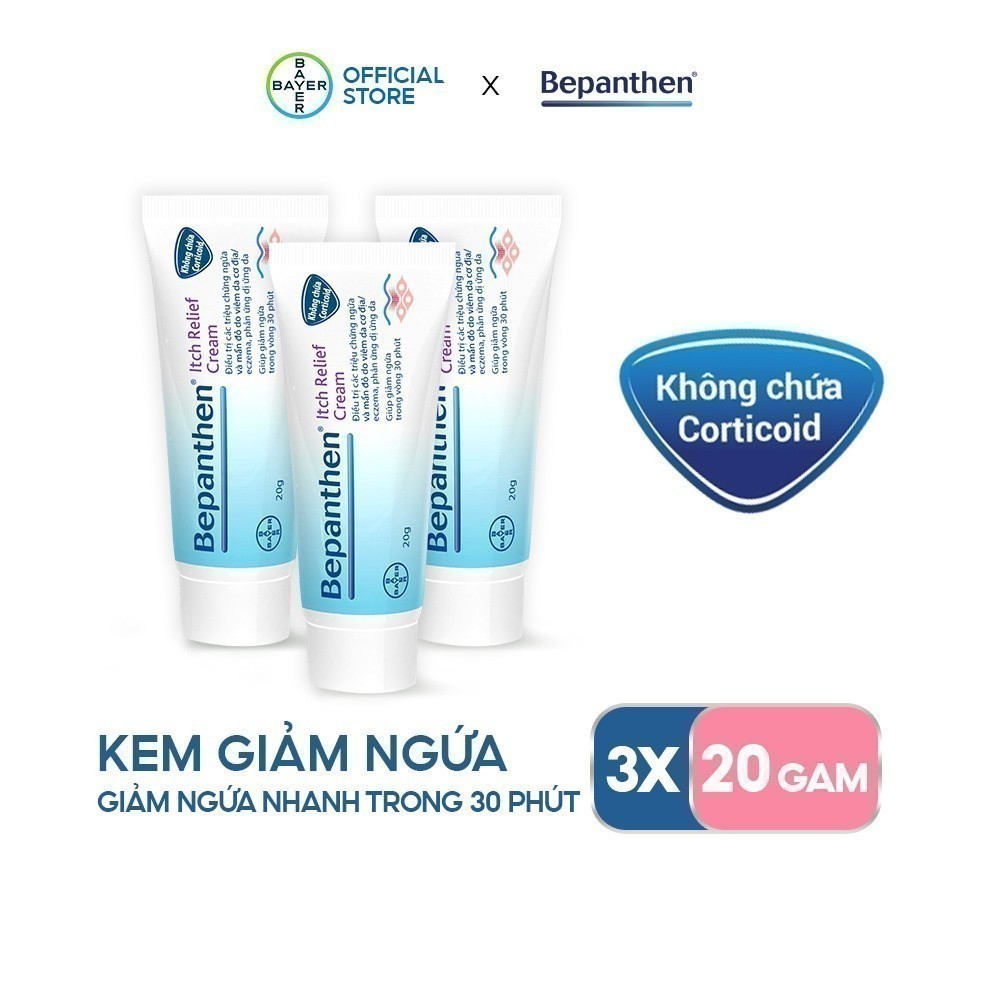 Ảnh Combo 3 Kem Giảm Ngứa BEPANTHEN Itch Relief Cream 20G x3 Giảm Ngứa Nhanh Trong 30 Phút 1