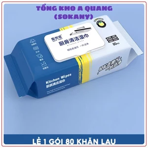 Khăn Ướt Lau Bếp Đa Năng Tiện Lợi Lau Sạch An Toàn , Khăn Giấy Ướt Lau Bếp Lau Đồ Gói 80 Tờ - KHANLAUBEPDANANG