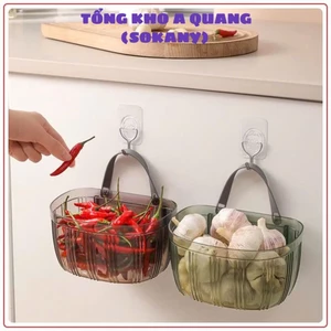 GIỎ DÁN TƯỜNG TREO ĐỰNG ĐỒ ĐA NĂNG, Giỏ Đựng Hành Gừng Tỏi Hộp Đựng Rau Củ Treo Tường - MA: GIOTREOTUONG78