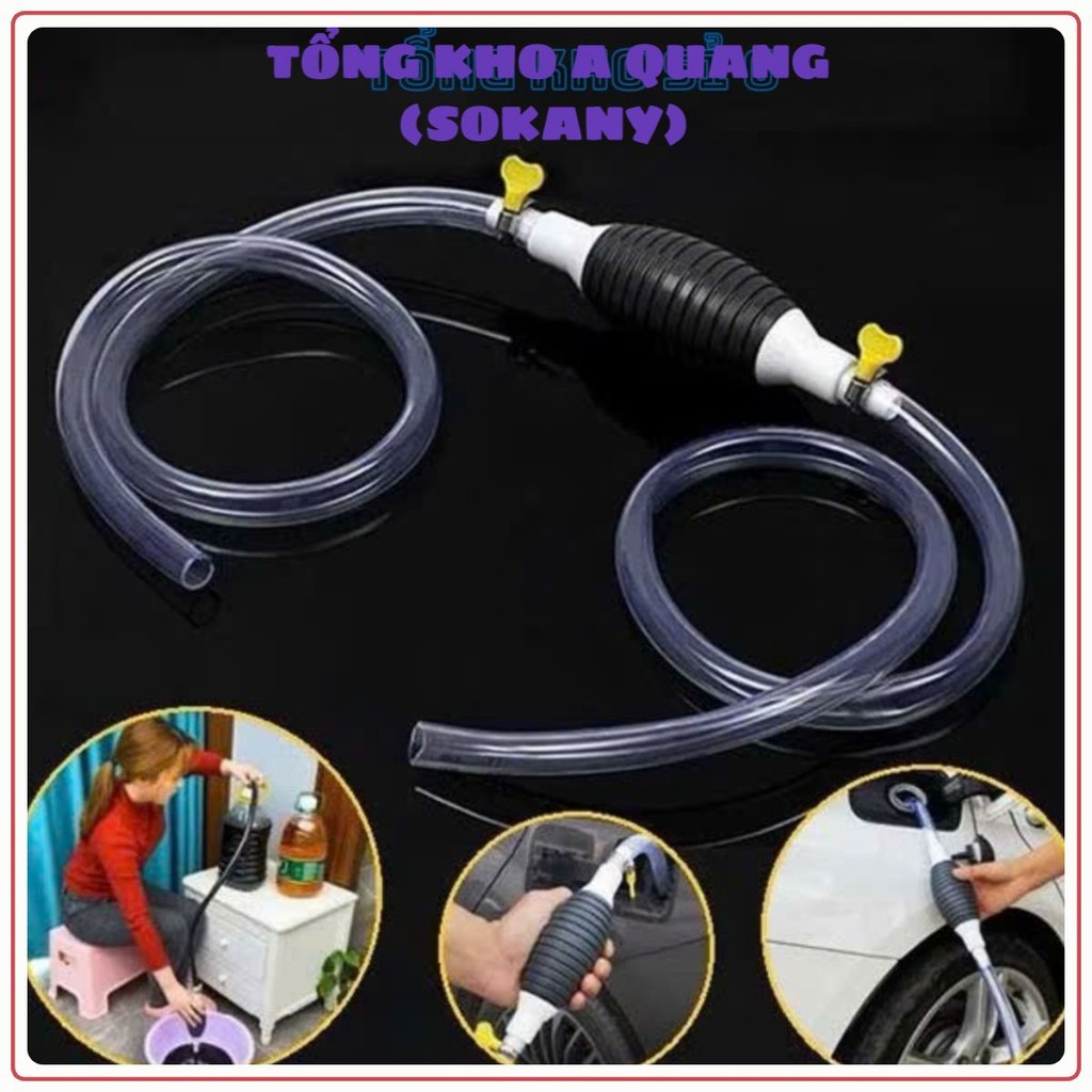 DỤNG CỤ BƠM HÚT CHẤT LỎNG KÈM DÂY 100 CM , Dụng cụ bơm hút rượu xăng dầu chất lỏng bóp tay - BOMHUTCHATLONG14